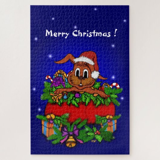 WeihnachtsRabbit Puzzle (Vertikal)