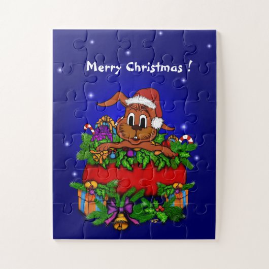 WeihnachtsRabbit Puzzle (Vertikal)