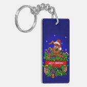 WeihnachtsRabbit Schlüsselanhänger (Vorderseite links)