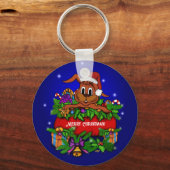 WeihnachtsRabbit Schlüsselanhänger (Vorderseite)