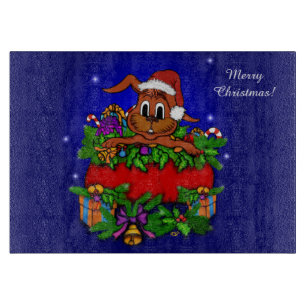 WeihnachtsRabbit Schneidebrett