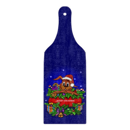 WeihnachtsRabbit Schneidebrett (Vorderseite)