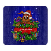 WeihnachtsRabbit Schneidebrett (Vorderseite)