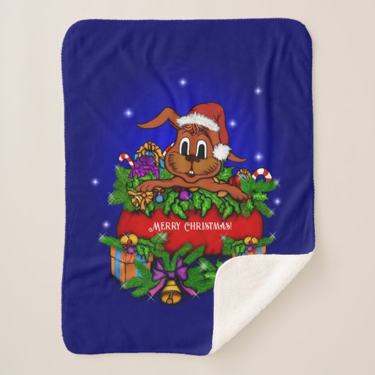 WeihnachtsRabbit Sherpadecke (Vorderseite)