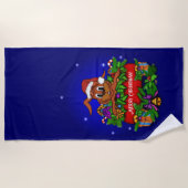 WeihnachtsRabbit Strandtuch (Vorderseite)