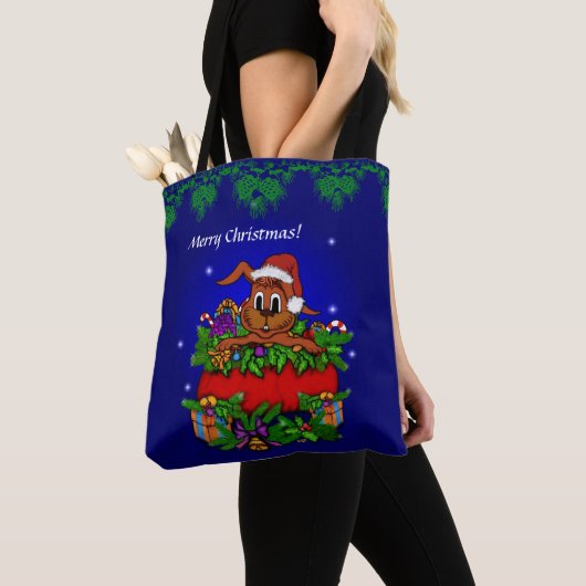 WeihnachtsRabbit Tasche (Von Nahem)
