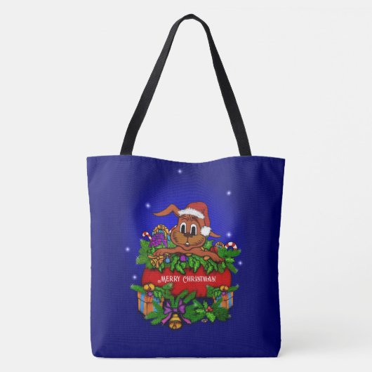WeihnachtsRabbit Tasche (Rückseite)