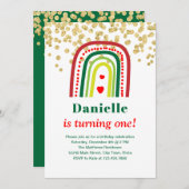 Weihnachtsrabow Birthday Einladung (Vorne/Hinten)