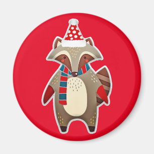 Weihnachtsracoonmagnet Magnet