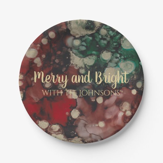 Weihnachtsraden und Golden Pappteller (Vorderseite)