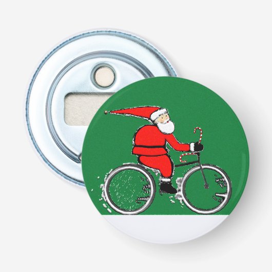 Weihnachtsradfahrer Flaschenöffner (Vorderseite)