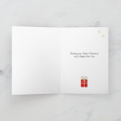 Weihnachtsradfahrer schenken feiertagskarte (Innenseite)