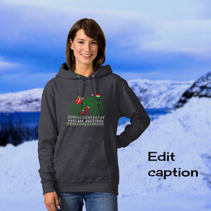 Weihnachtsradfahrer-Sondertext sportlich Hoodie