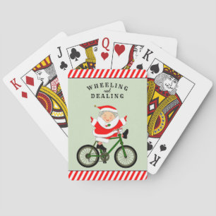 Weihnachtsradfahrer Spielkarten