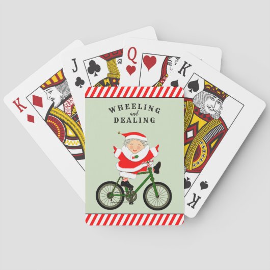 Weihnachtsradfahrer Spielkarten (Rückseite)