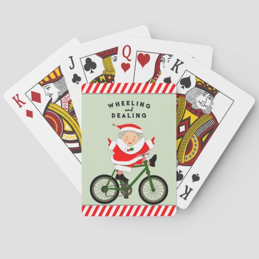 Weihnachtsradfahrer Spielkarten (Rückseite)