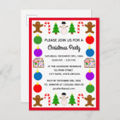 Weihnachtsrahmen #1 Einladung Postkarte (Vorne/Hinten)