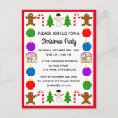 Weihnachtsrahmen #1 Einladung Postkarte (Vorderseite)