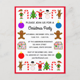 Weihnachtsrahmen #2 Einladung Postkarte