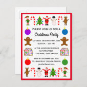 Weihnachtsrahmen #2 Einladung Postkarte (Vorne/Hinten)