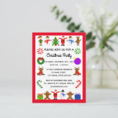 Weihnachtsrahmen #3 Einladung Postkarte (Stehend Vorderseite)