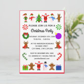 Weihnachtsrahmen #3 Einladungskarte (Stehend Vorderseite)