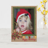 Weihnachtsrahmen auf Pappe Karte (Gelbe Blume)