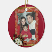 Weihnachtsrahmen aus Foto Keramikornament (Links)