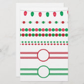 Weihnachtsrahmen Briefpapier (Vorne/Hinten)