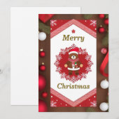 Weihnachtsrahmen Einladung (Vorne/Hinten)