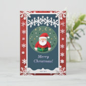 Weihnachtsrahmen Einladung (Stehend Vorderseite)