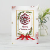 Weihnachtsrahmen Einladung (Stehend Vorderseite)