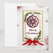 Weihnachtsrahmen Einladung (Vorne/Hinten)