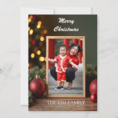 Weihnachtsrahmen Feiertagskarte (Vorderseite)