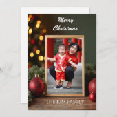 Weihnachtsrahmen Feiertagskarte (Vorne/Hinten)