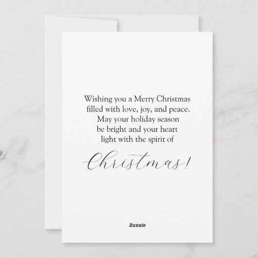 Weihnachtsrahmen Feiertagskarte (Rückseite)