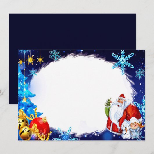 Weihnachtsrahmen Feiertagskarte (Vorne/Hinten)