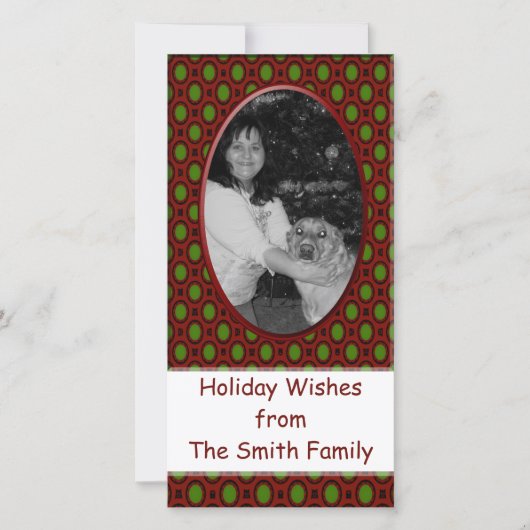 Weihnachtsrahmen Feiertagskarte (Vorderseite)