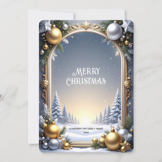 Weihnachtsrahmen-Feiertagskarte Feiertagskarte (Vorderseite)