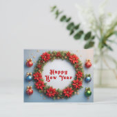 Weihnachtsrahmen Feiertagspostkarte (Stehend Vorderseite)