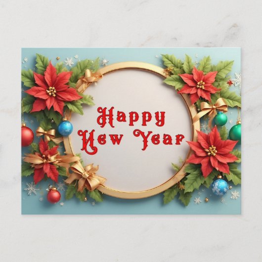 Weihnachtsrahmen Feiertagspostkarte (Vorderseite)