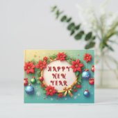 Weihnachtsrahmen Feiertagspostkarte (Stehend Vorderseite)