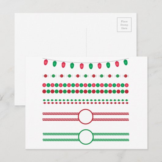 Weihnachtsrahmen Feiertagspostkarte (Vorne/Hinten)