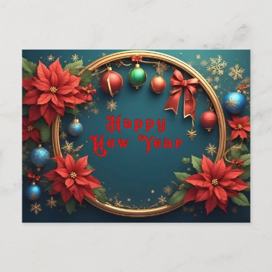 Weihnachtsrahmen Feiertagspostkarte (Vorderseite)