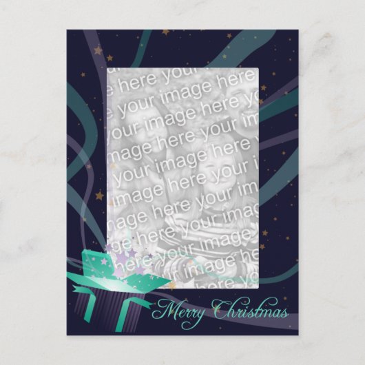 Weihnachtsrahmen Feiertagspostkarte (Vorderseite)