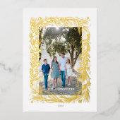 Weihnachtsrahmen Folien Feiertagskarte (Vorderseite)