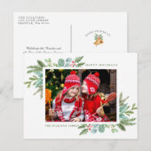 Weihnachtsrahmen Foto Feiertag Postkarte (Vorne/Hinten)