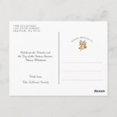 Weihnachtsrahmen Foto Feiertag Postkarte (Rückseite)