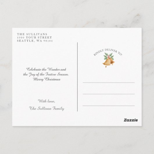 Weihnachtsrahmen-Foto Postkarte (Rückseite)