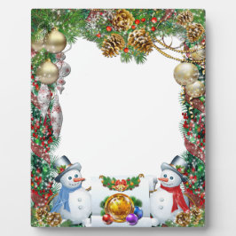 Weihnachtsrahmen Fotoplatte